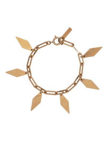 ISABEL MARANT - pendant chain bracelet - women - Brass/Tin - One Size - Gold