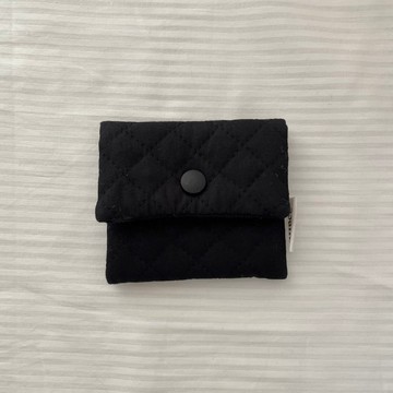 (黑)被子鈕扣迷你手拿包