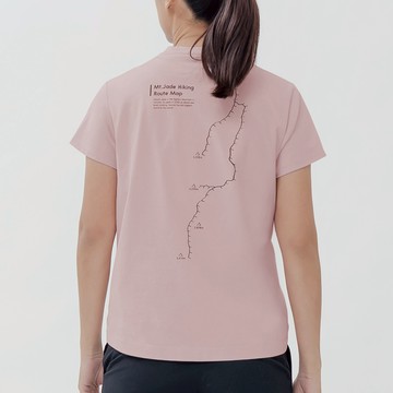 Tipi 女純棉短袖印花系列-玉山 女款 粉色