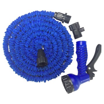 小麥購物 家用沖洗伸縮水管 長5m注水後15m L237  藍色  1組