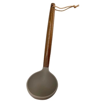 Forest Outdoor 群森戶外 原木矽膠廚具 湯勺  27 x 8.5cm  棕色  1支