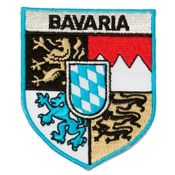 DIY刺繡徽章 巴伐利亞盾牌刺繡德國刺繡 燙布 布章 刺繡貼布貼 熨斗貼紙 布貼 徽章 衣褲補丁貼 _廠商直送