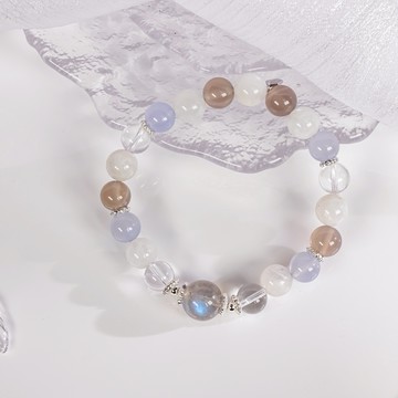 [快速出貨]【石之王】四季 | 冬霜  (拉長石/白水晶/灰玉髓/藍紋瑪瑙/白月光)