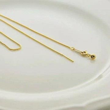 925銀鍍金保色diy萬能手鏈金針式盒子鏈盒仔細鏈調節伸縮手工配件