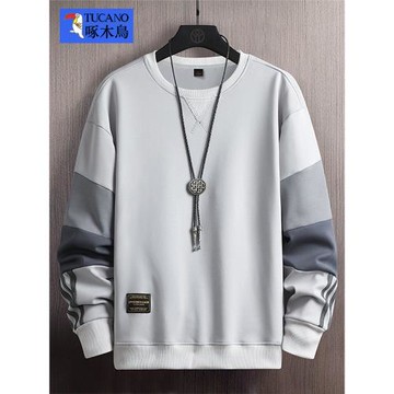 啄木鳥官方正品衛衣男士寬松圓領棉質新款打底衫休閑上衣春秋冬季