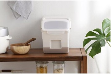 米桶 家用廚房雙蓋儲米桶塑料密封米面缸米箱面粉桶20斤65770 歐歐流行館