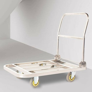 免運/公司貨 小推車 烏龜車 平板車 不銹鋼方管平板手推車拉貨車搬運推貨車靜音折疊小推車拖車小拉車 可開發票 全館八折 工廠現貨直銷 新品特價 h1096