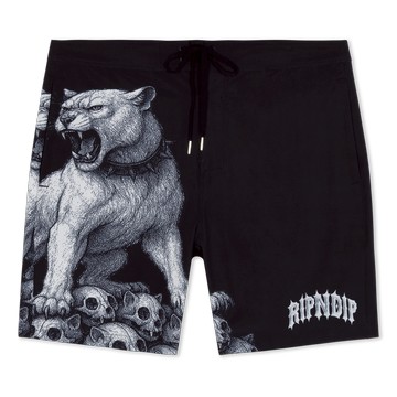 RIPNDIP WASTELAND SWIM SHORTS (BLACK)