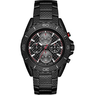 Michael Kors Jet Master 飆速碳纖維計時錶 1212購物節 慶送禮推薦-黑/43mm MK8455