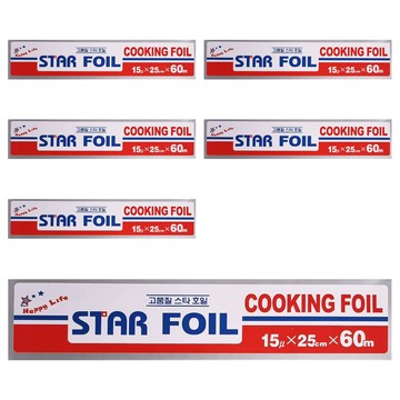 STAR FOIL 烹飪用鋁箔紙  265mm  15μm×250mm×60m  6個