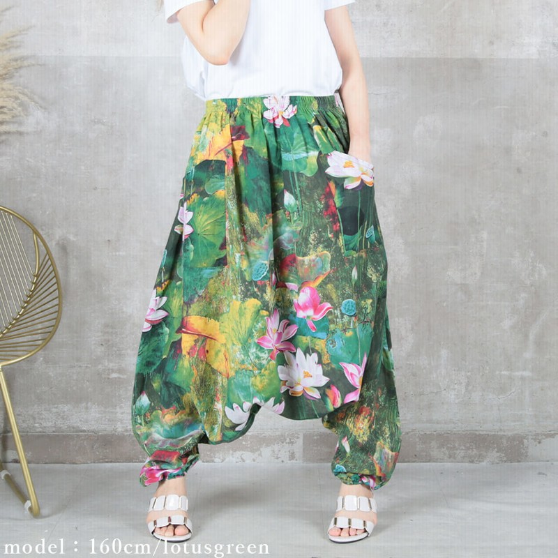 タグ付き！ suria アーナンダボトム ヨガパンツ サルエル エスニック 総柄 Amazon.co.jp: [サンサーラ] サルエルパンツ レディース