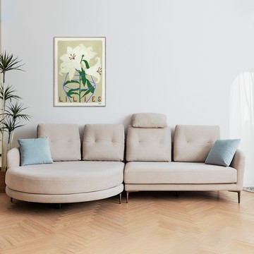 展示品 波里歐系輕絨貓抓布沙發(280CM- 附2顆抱枕+頭枕*1) 完美主義【Y0127】