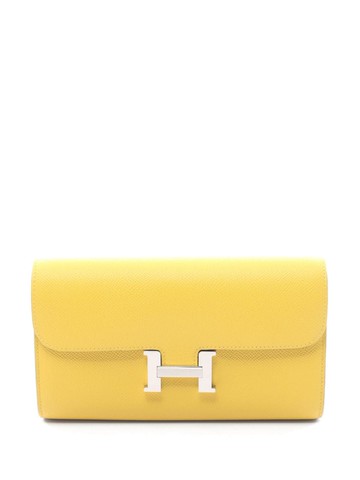 Hermès Pre-Owned - 2023 Constance clutch bag - women - Calf Leather - One Size - Yellow