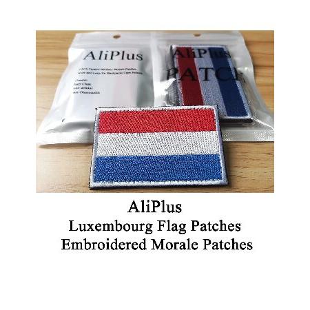 PCS AliPlus Luxembourg Flag Patches Embroidered Tactical Military Patch Morale Patch Applique Fastener Hook and Loop