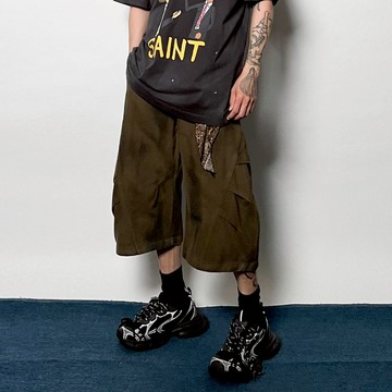 Dirtyfit廢土做舊髒髒七分褲