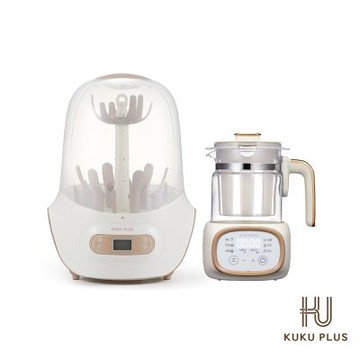 酷咕鴨 KUKU PLUS智慧型蒸氣烘乾消毒鍋+智能溫控調乳器