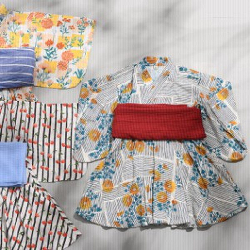 OCEAN＆GROUND オーシャンアンドグラウンド 浴衣ワンピース CHERRYFLOWER 浴衣 ワンピース かわいい 通販  LINEポイント最大1.0%GET LINEショッピング