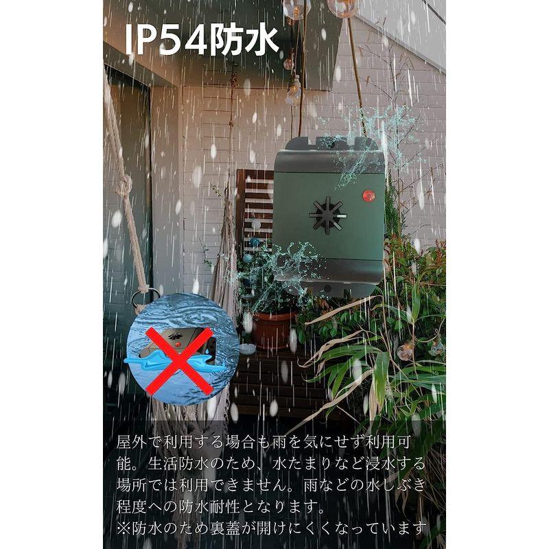 ISOTRONIC カラスよけ 鳩よけ 鳥よけ 防水 超音波撃退器 電池式でベランダなどどこでも設置 吊るせる 有効範囲40