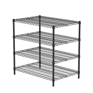 特力屋烤漆四層架寬90*深60*高90公分(黑)
