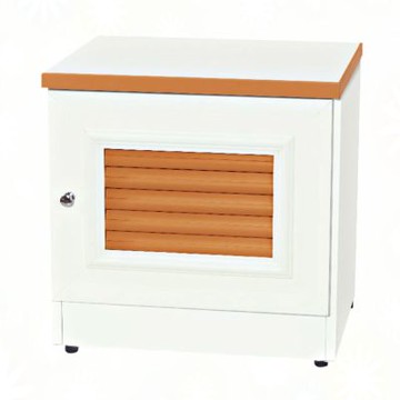 文創集-南亞塑鋼     皮尼 南亞塑鋼1.5尺百葉單開門座鞋櫃-44x37x45cm免組