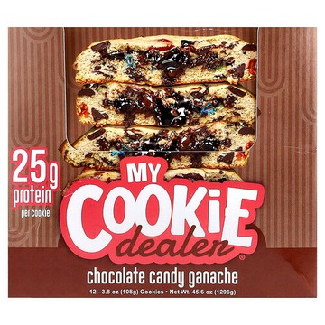 My Cookie Dealer Protein, 蛋白餅乾，巧克力糖果奶油夾心，12 塊，每塊 3.8 盎司（108 克）