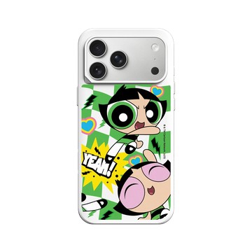 iPhone 17 Pro Max SolidX 白 - The Powerpuff Girls 飛天小女警 - 毛毛 - 可愛格紋款