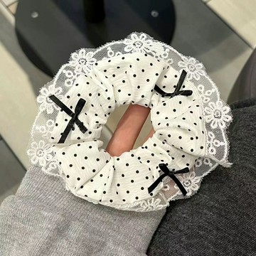 🔥臺灣出🔥韓系蝴蝶結大腸髮圈蕾絲花邊馬尾發繩溫柔少女芭蕾甜妹學生髮圈