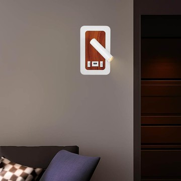 LED 7W+3W 附USB充電附開關壁燈  F43-52-259-2