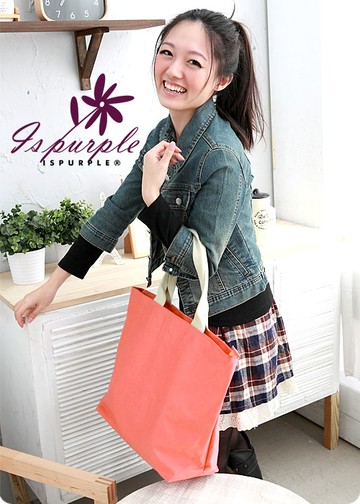 【iSPurple】單色美學＊森林系百搭防水包/嫩橘