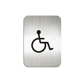[Deflect-o]高質感鋁質方形貼牌-殘障洗手間-#610610S