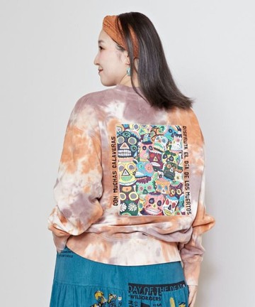 【熱門預購】熱鬧亡靈節繽紛渲染大學踢 長袖M L (3色) JSU-4311