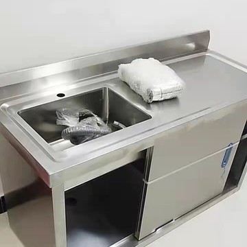 優樂悅~不銹鋼廚房洗菜池盆水池水槽平臺面一體柜家用商用定制304設備臺