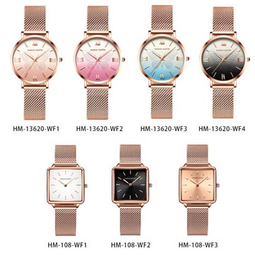 【HANNAH MARTIN】米蘭錶帶腕錶手錶女錶買一送一*多款任選