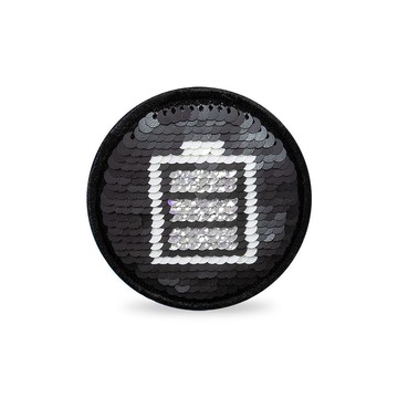 替換式魔鬼氈徽章-閃亮電力 翻轉亮片設計