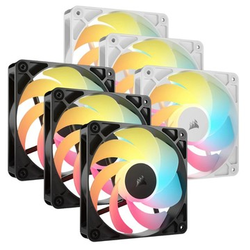 Corsair 海盜船 RS120-R ARGB  PWM 反向機殼三入風扇組 黑色/白色