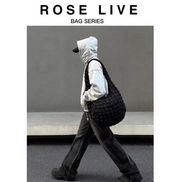 2025新款早秋云朵褶皺大包女休閑百搭輕便大容量餃子包通勤斜挎包