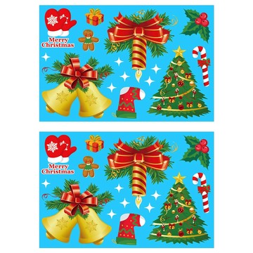 聖誕靜電貼 可愛造型 增添節慶氣氛 簡易方便 輕鬆貼上 門窗皆可  50 x 35cm  多色  1組