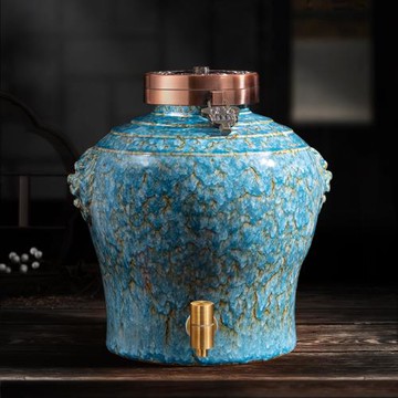 景德鎮陶瓷酒壇子10斤20斤30斤50斤裝仿古酒瓶家用密封泡酒罐酒缸