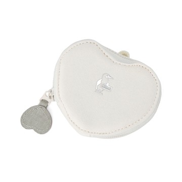 CHUMS Heart Coin Case Sweat零錢收納包 乳白色