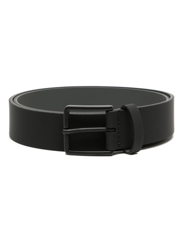 BOSS - logo-print leather belt - men - Calf Leather - 90 - Black