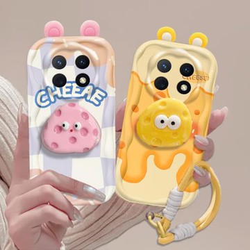 oppoA5pro手機殼卡通立體公仔oppoA5pro保護套可愛硅膠5G全包防摔PKP110軟殼女新款高級感oppoA5pro保護套