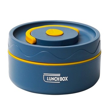 304不鏽鋼微波保溫便當 420ml 深藍色  1個