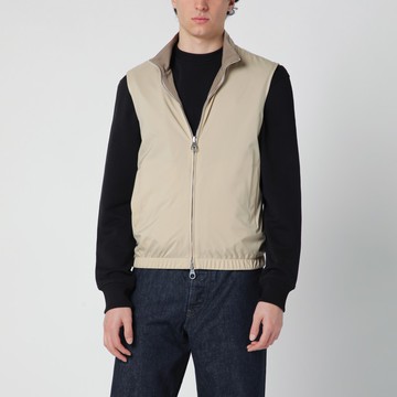Zip-up vest in sand/tundra