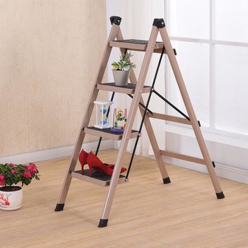 福臨喜家用摺疊四步梯踏板梯子家用摺疊梯室內登高人字梯鐵梯【林之舍家居】