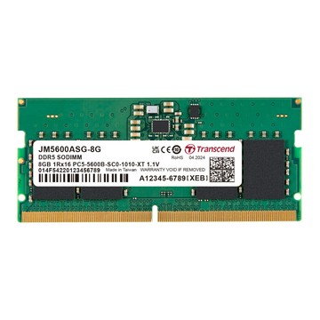 Transcend JetRam DDR5 5600 8GB 筆記型記憶體(JM5600ASG-8G)