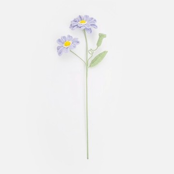 奧可利鉤針毛線花插百日菊48cm 紫