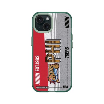 iPhone 15 Clear 憂墨綠 - NBA - 復古球員卡-費城76人 Philadelphia 76ers - Vintage Card