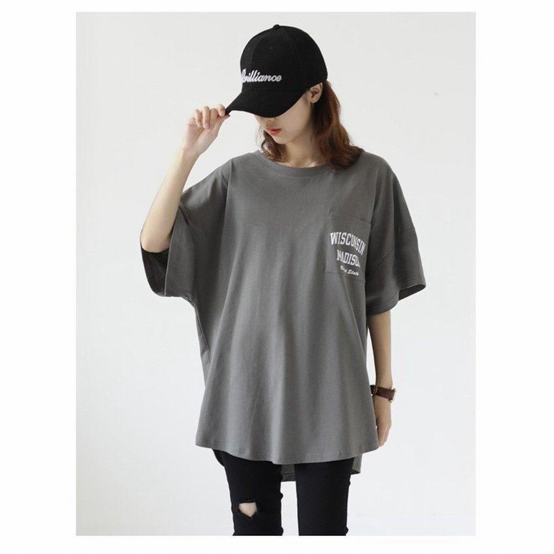 韓国風 大きいサイズ きれいめ カジュアル 大人 ゆったり 20代 30代 白 黒Tシャツ レディース トップス 春夏 40代 新作 半袖Tシャツ  通販 LINEポイント最大0.5%GET LINEショッピング