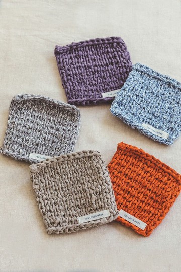 日本 Fog Linen Work - 手工製 100% 亞麻編織隔熱墊