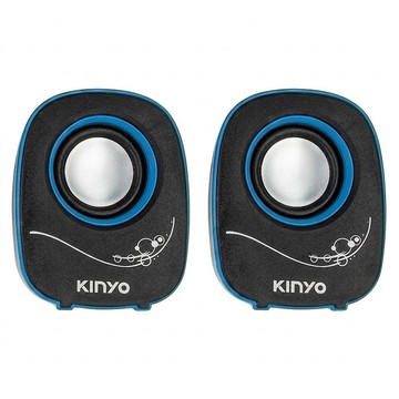 Kinyo 夜精靈 USB迷你喇叭2入組 85 x 75 x 108mm 260g  US-170  黑色 + 藍色